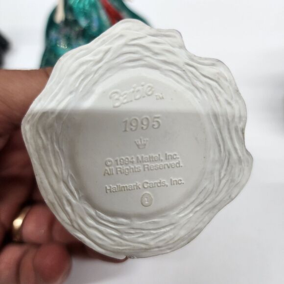 Hallmark Barbie Doll Lot 7 Christmas Ornaments Holiday Bride Fancy Dresses - Picture 11 of 16